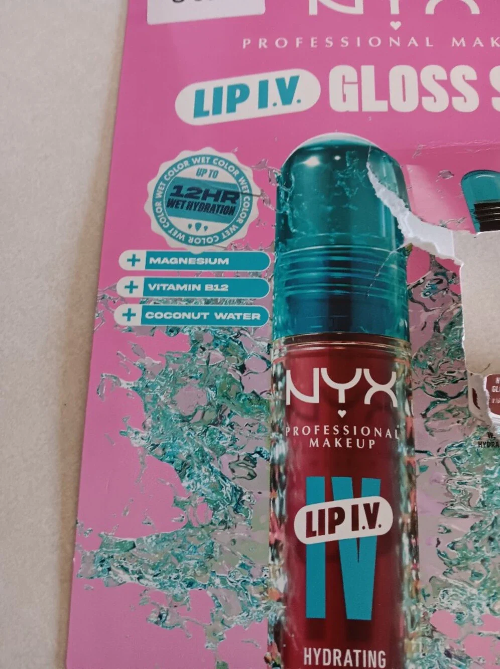 NYX Lip I.V. Hydrating Gloss Serum Blush Rush Color. 5ml.